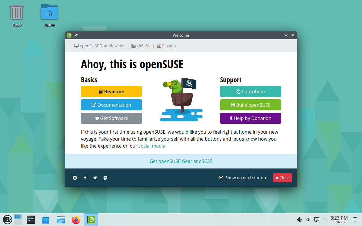 openSUSE desktop